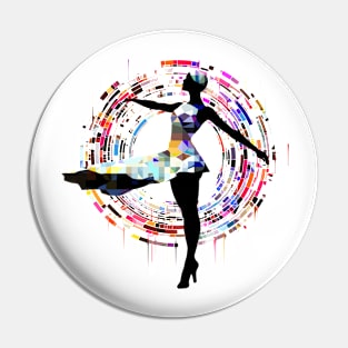 Woman Dancing Dance Performance Abstract Pin