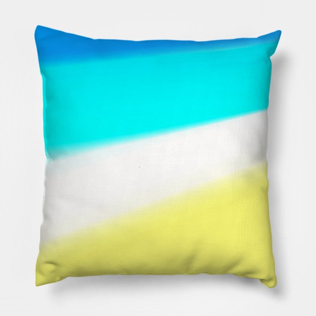 blue yellow white abstract texture art Pillow by Artistic_st