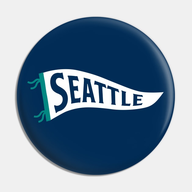 Seattle Pennant - Navy Pin by KFig21