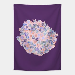 Daisies Spring Countryside Pastel Coral Tapestry