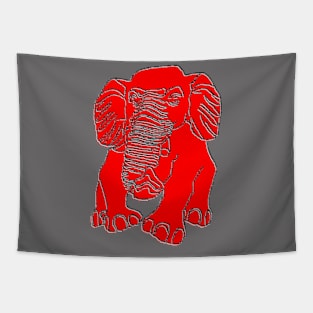 Elephant silhouette Siluet 3D 大象 elefant pixelart Tapestry