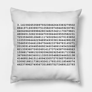 Pi Number Pattern Pillow