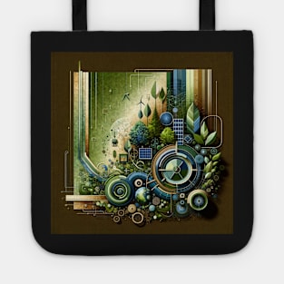 Eco-Futurism: Earth's Symphony in Green and Tech Tote