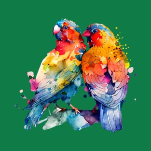 Two Colorful Parrots T-Shirt