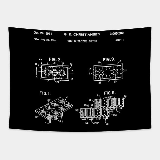 Lego Brick Patent Tapestry by Angel arts