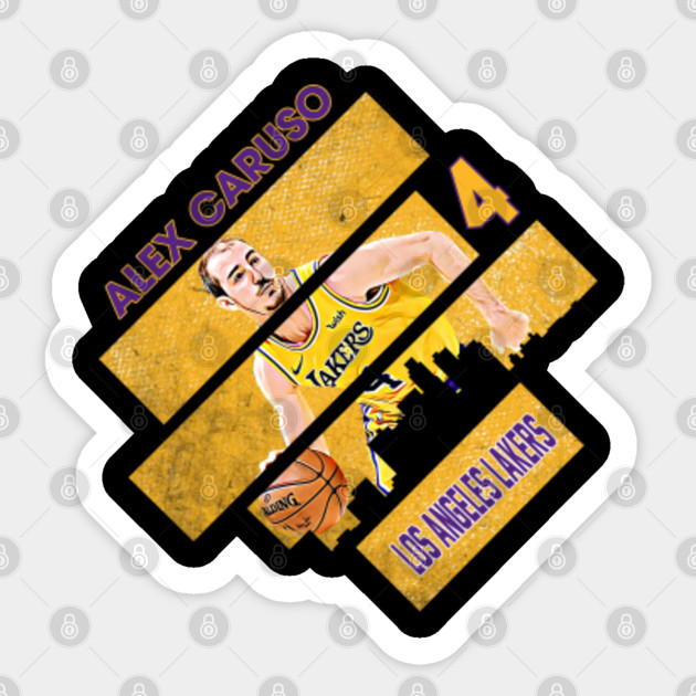 Vintage Alex Caruso Baseball Los Angeles Lakers Alex Caruso Goat 4 Sticker Teepublic