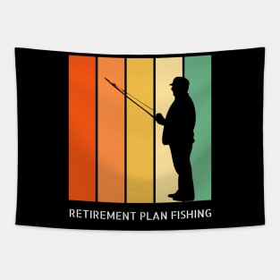 Retirement Plan Fishing Funny Fishing Tapestry