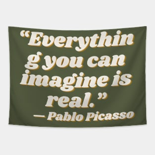 quote Pablo Picasso Tapestry