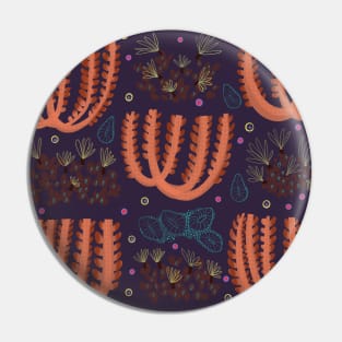 corals and plants in the sea Pin