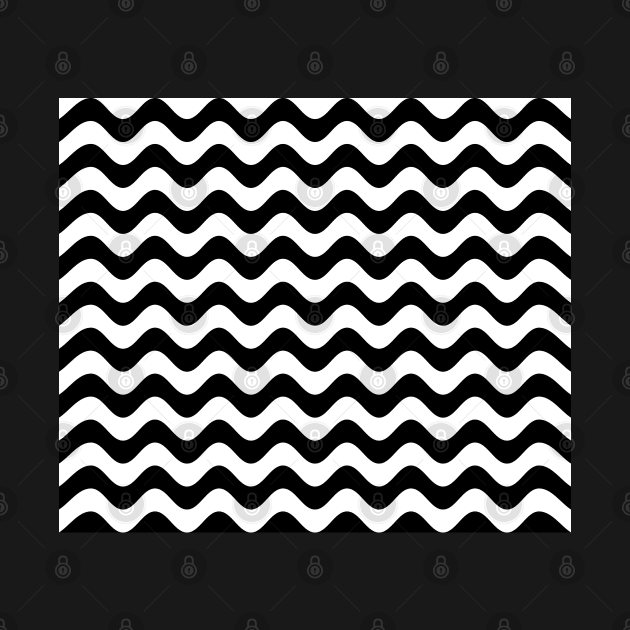 Black And White Wavy Pattern by TheArtism