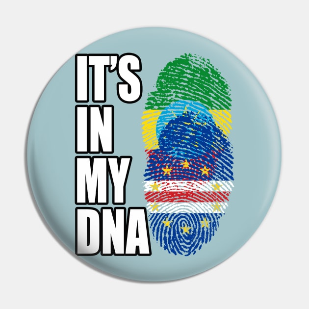 Ethiopian And Cabo Verdean Mix Heritage DNA Flag Pin by Just Rep It!!