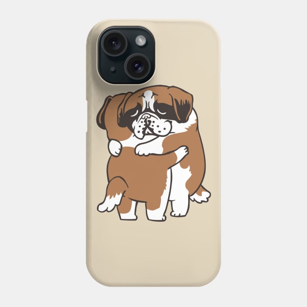 St. Bernard hugs Phone Case by huebucket