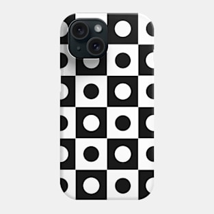 Black and White Polka Dot Patchwork Pattern Phone Case