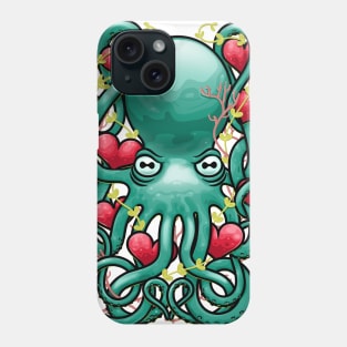 Octupus and Hearts Phone Case