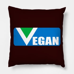 Vegan word and the official Vegan Flag Pillow