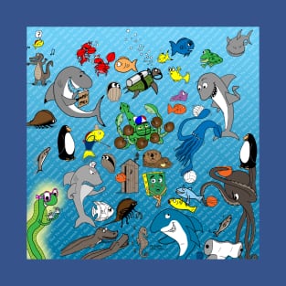 Out to Lunch Sea Animals Collection T-Shirt