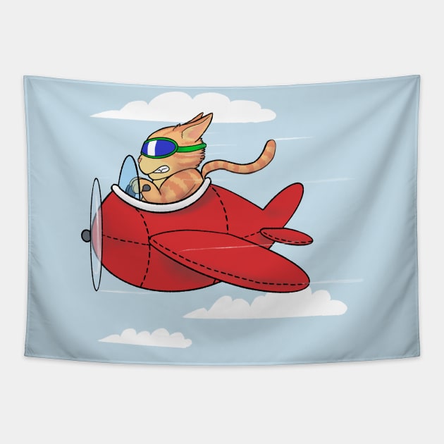 Sky Cat Tapestry by AmysBirdHouse