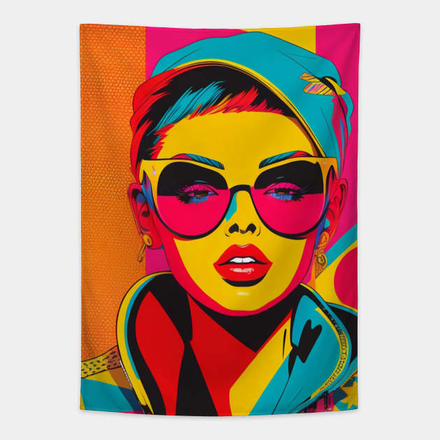 Pop Art Extravaganza - Colorful Prints that Pop Tapestry by Moulezitouna