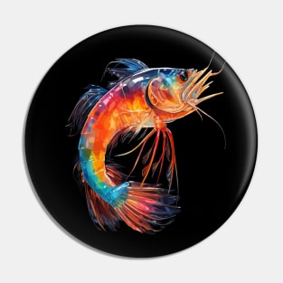 Prawn Rainbow Pin