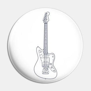 Offset Style Electric Guitar Outline Pin