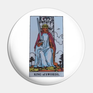 King of Swords - A Tarot Print Pin