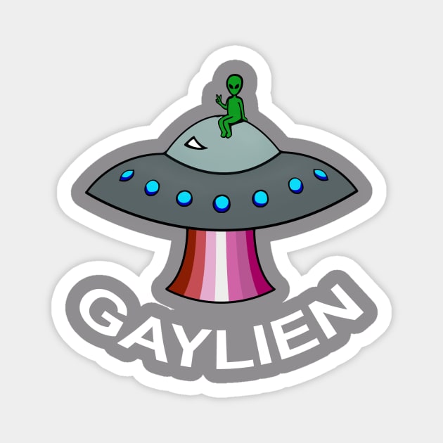 Lesbian Gaylien Pride Magnet by MythicalPride