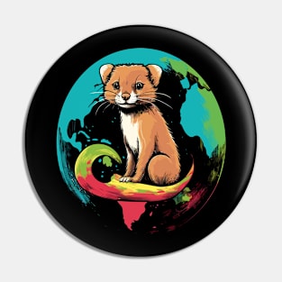 Weasel Earth Day Pin