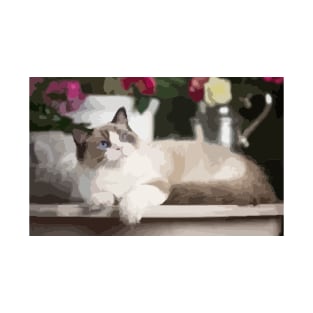 Ragdoll Cat Digital Painting T-Shirt