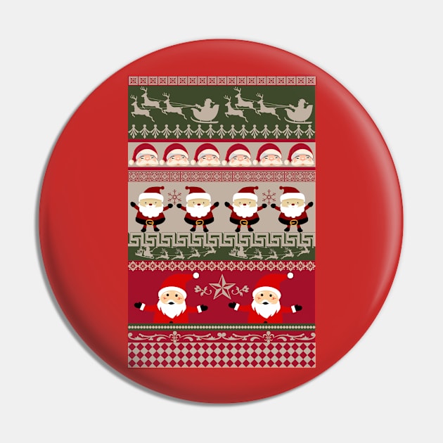 Santa Claus Ugly Sweater Pin by KolJoseph