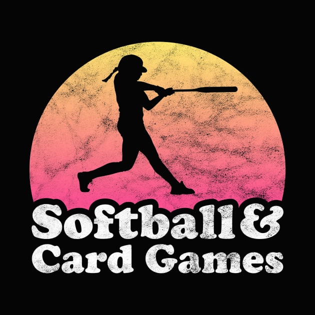 Softball and Card Games Gift for Softball Players Fans and Coaches by JKFDesigns