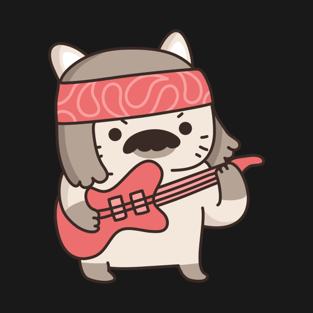 Cat playing guitar by Purrfect Shop