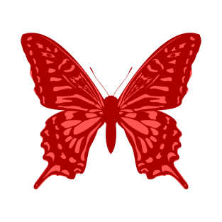 Butterfly, red T-Shirt