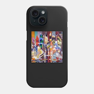 City of London Skyline Abstract Painting 800 Phone Case