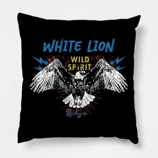 white lion the wild spirits Pillow