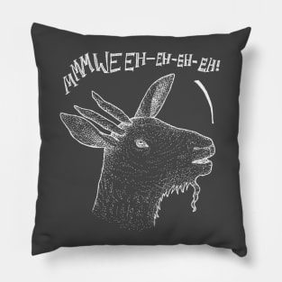 Ghost Goat - chalkboard style, spooky, funny stuff Pillow