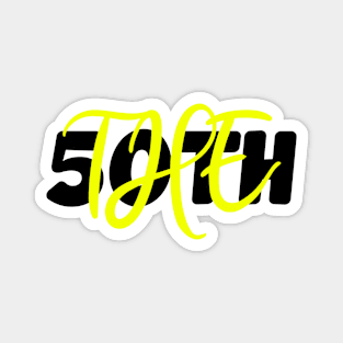 the 50th sticker yellow Magnet