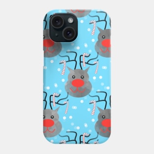 WHITE Christmas Reindeers Phone Case