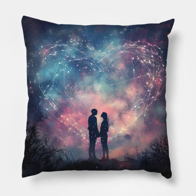 Discover True Romance: Art, Creativity and Connections for Valentine's Day and Lovers' Day Pillow by insaneLEDP