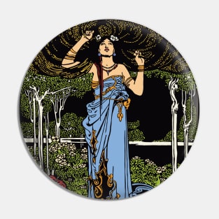 Art Nouveau Lady (natural) Pin