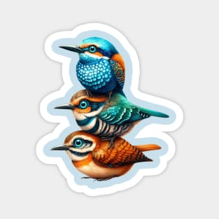 Stacked Bird Magnet