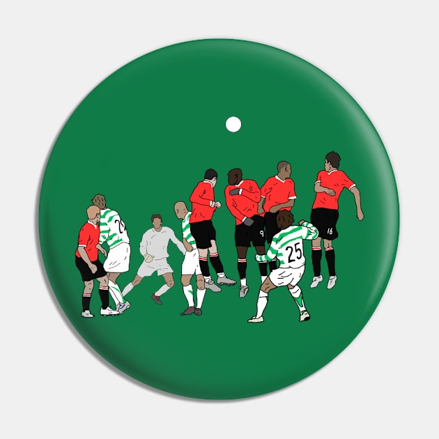 Free Kick - Celtic's Nakamura Pin by Melty Shirts