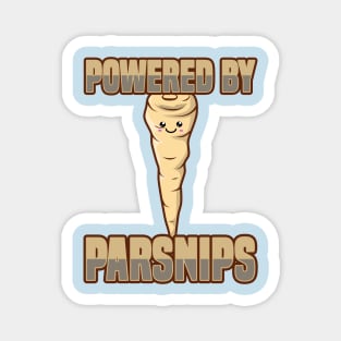 Powered By Parsnips - Vegan Kawaii Parsnip Magnet