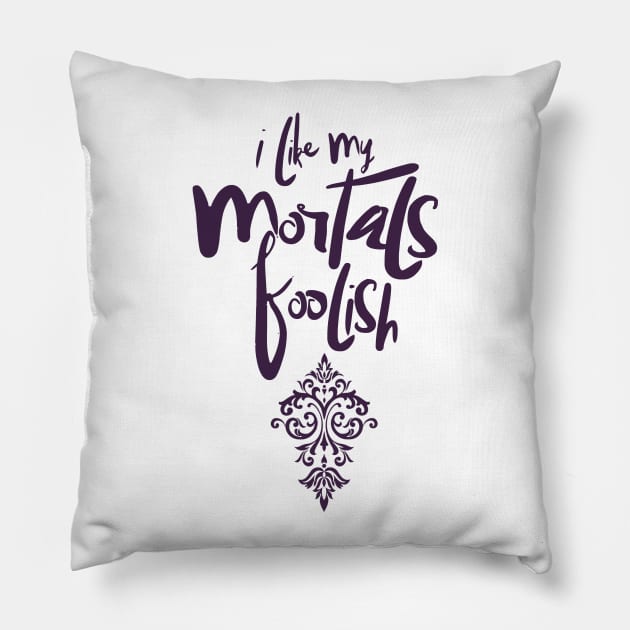 Mortals Pillow by ThatWeirdGirlStore