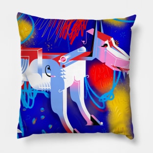 FUTURISTIC WILD DOG Pillow