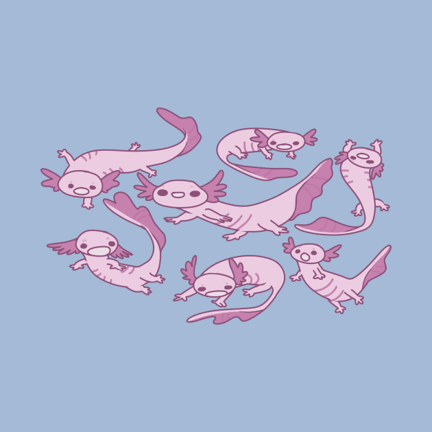 axolotl party by soggydearest