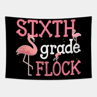 Flamingo 6th Sixth Grade Back To School Tapestry