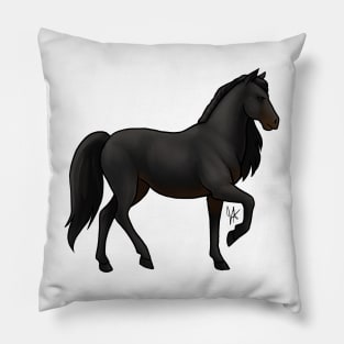 Horse - Paso Fino - Black and Brown Pillow