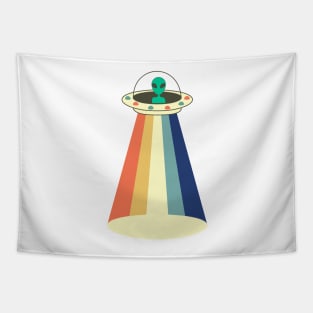 Vintage alien UFO Tapestry