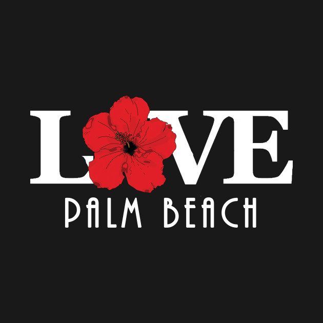 LOVE Palm Beach red (long text) by HomeBornLoveFlorida