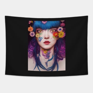 Beautiful Flower punked Snow White Tapestry